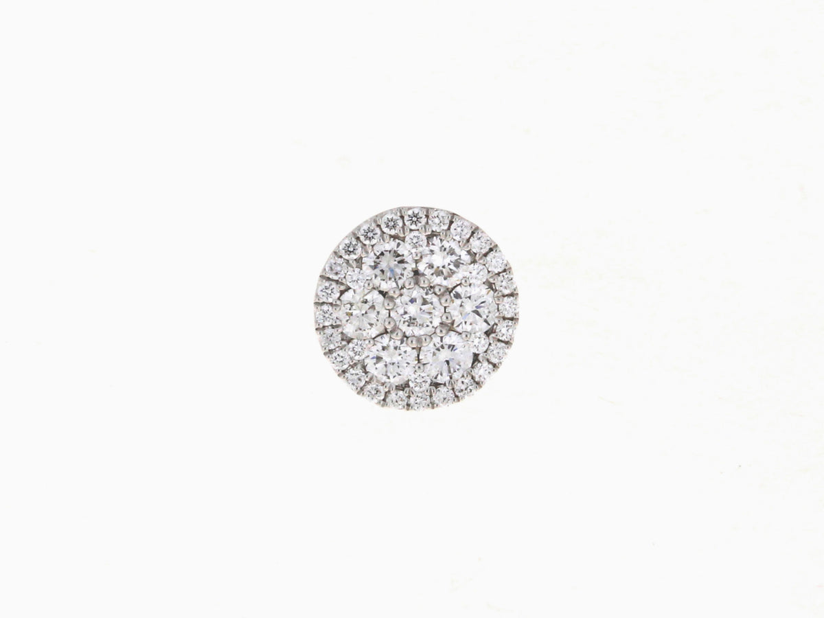Damaso 18kt White Gold Diamond Cluster Earrings 1.47cts