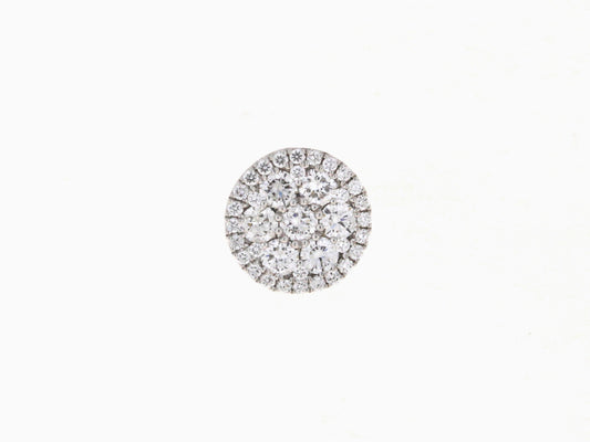Damaso 18kt White Gold Diamond Cluster Earrings 1.47cts