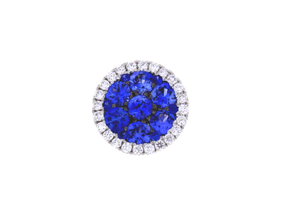 Damaso 18kt Blue Sapphire 1.51cts Diamond .23ct Earring