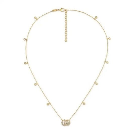 Gucci Running G Diamond Pendant Necklace