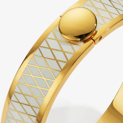 Halcyon Days Parterre Cream & Gold Bangle