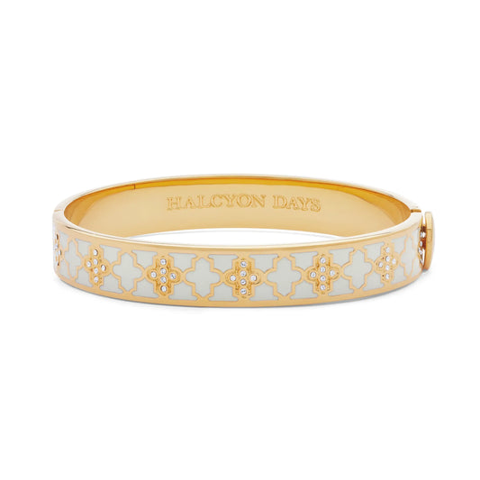 Halcyon Days Agama Sparkle Cream/Clear Bangle