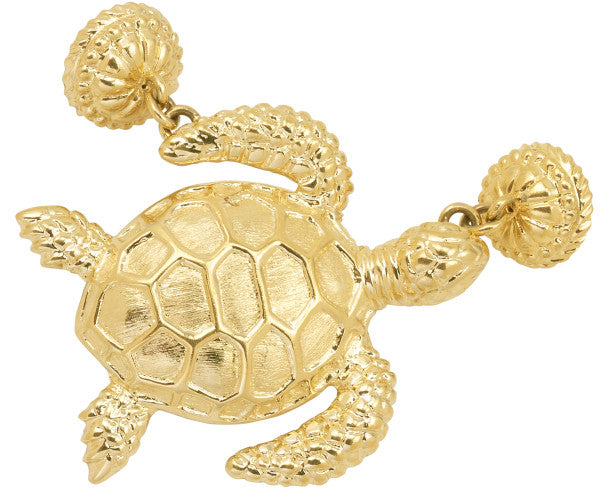 Raymond Mazza 14k Yellow Gold Sea Turtle Magnetic Enhancer