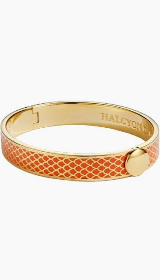 Halcyon Days Salamander Orange & Gold Bangle